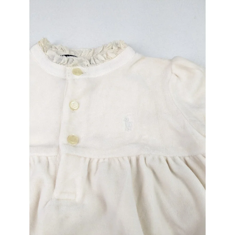 Ralph Lauren Cream Velour Dress